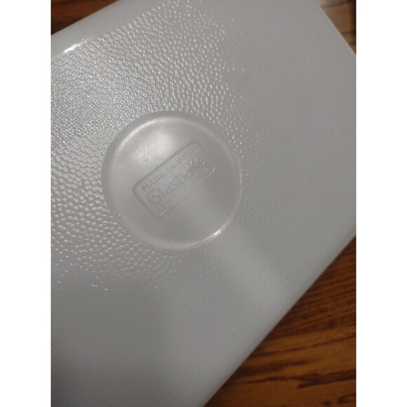Vintage Made In USA Glasbake Divided Dish J-263 2 1/2 QT White - Picture 7 of 11